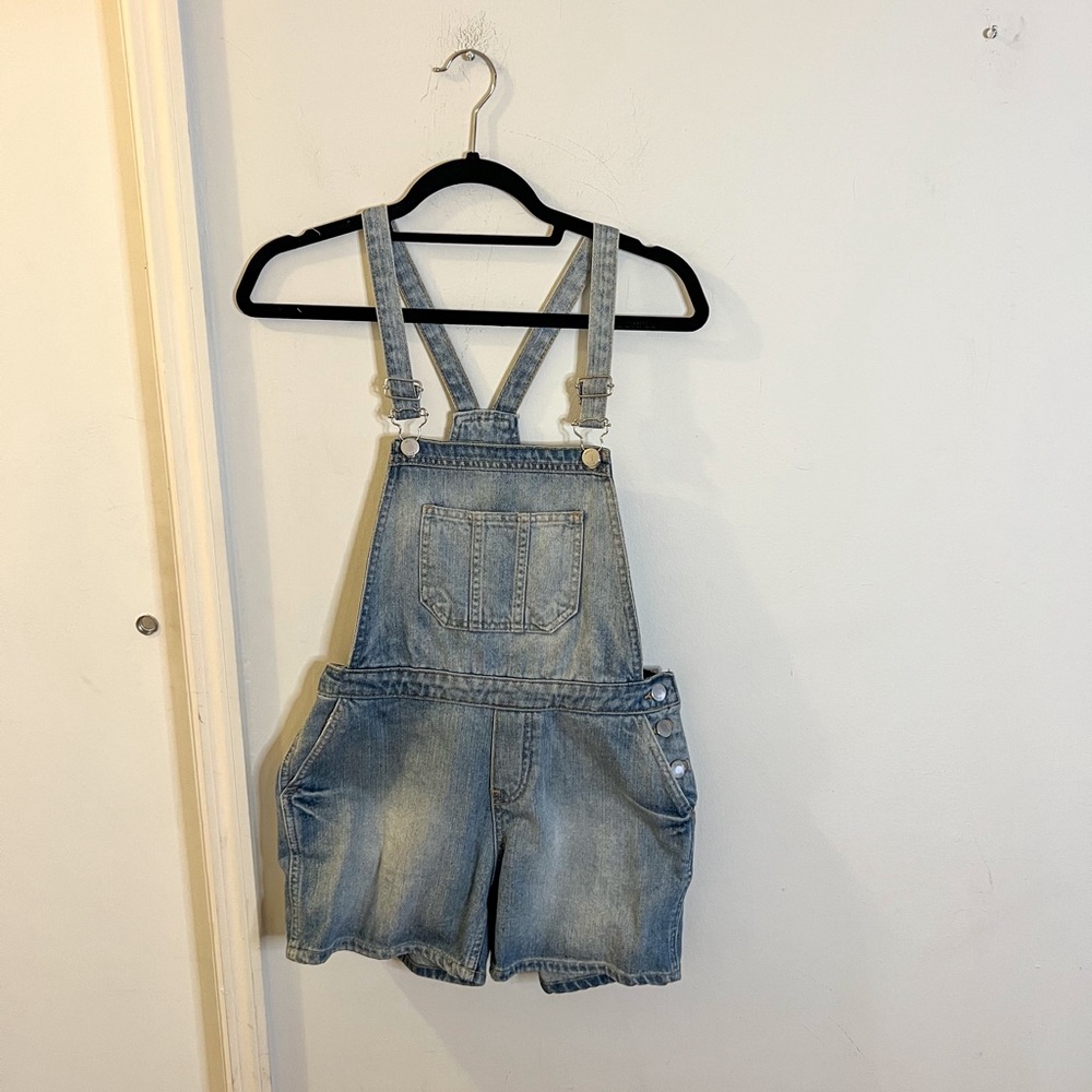 Topshop denim overalls, blue, size 2